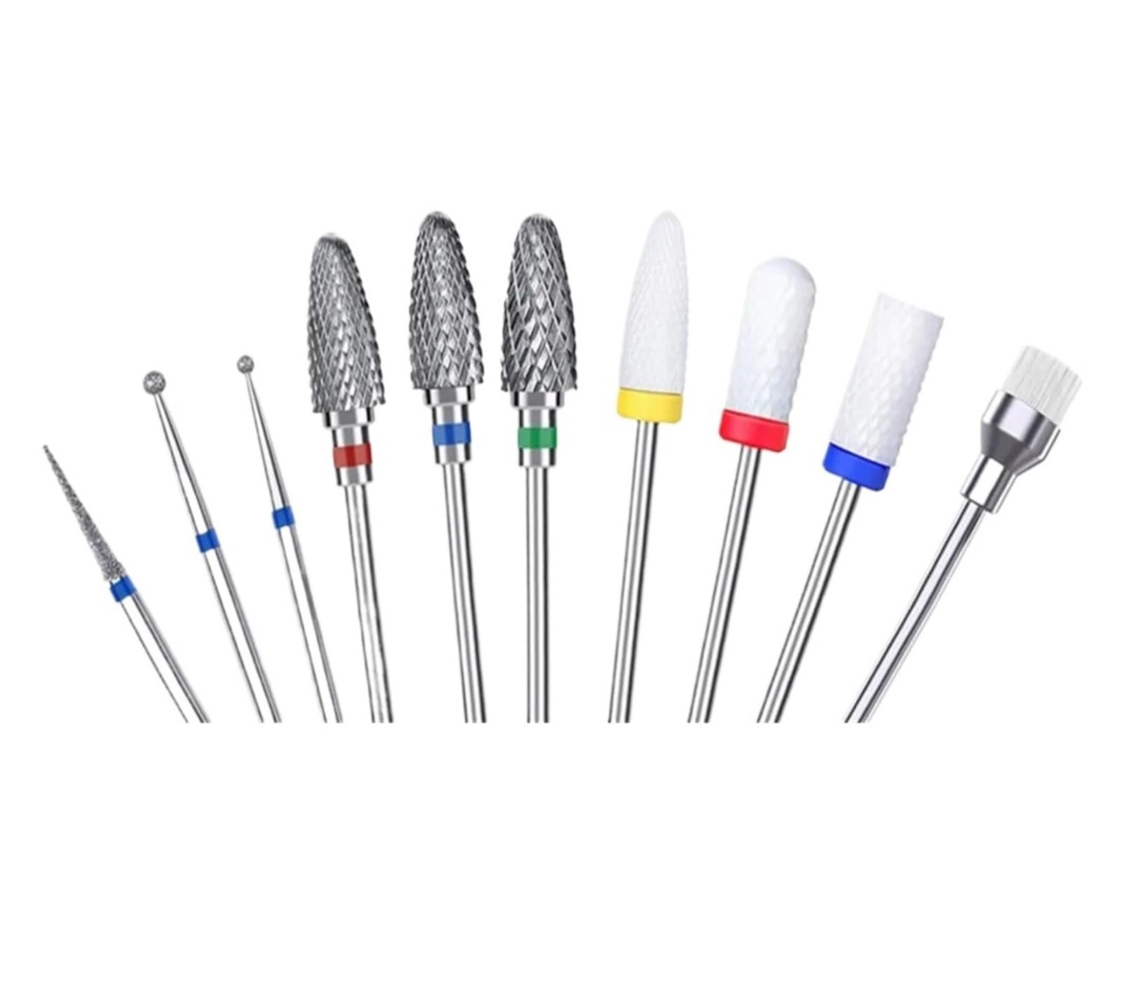 Set da 10 Pezzi di Fresa for Manicure in Ceramica for Unghie, Strumento for la rimozione del Gel