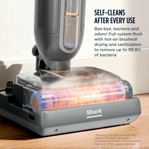 Shark AquaReach PRO Cordless Vacuum + Mop with Reach Wand, Charcoal, WD563 | For Hard Floors and Surfaces, One-Pass Wet & Dry Mess Pickup, Brushroll Heated Drying & Sanitization, Stain & Mop Wand Tools - image 8