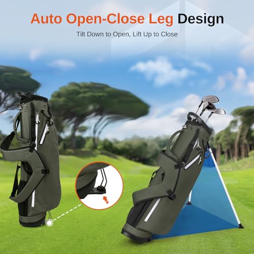 image for Full Choice Lightweight Golf Stand Bag, Durable 4 Way Full-Length Divi