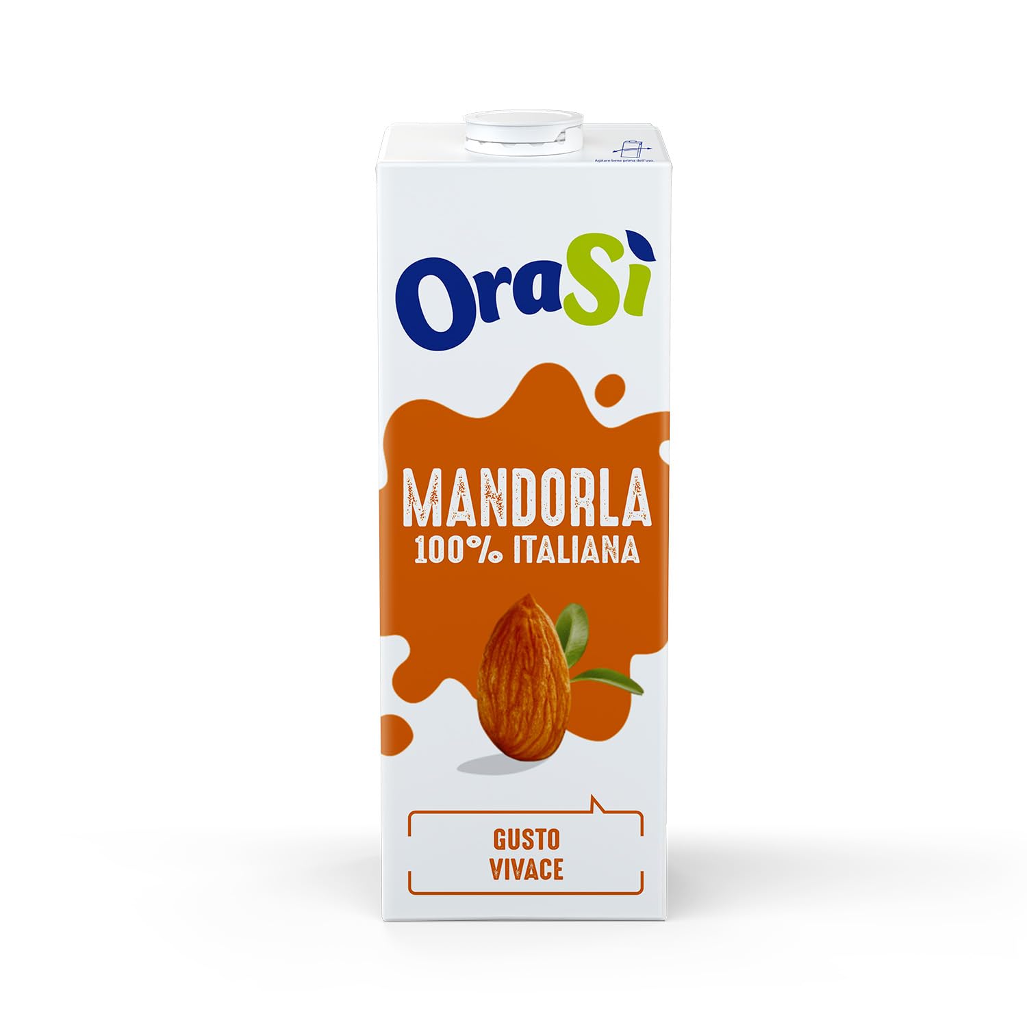 OraSì Bevanda Di Mandorla 1 Litro 12 Unità Alternativa vegetale al Latte con Mandorle Italiane Senza Lattosio E Glutine Naturale e Leggera Per Dieta Vegana E Preparazioni Dolci E Salate