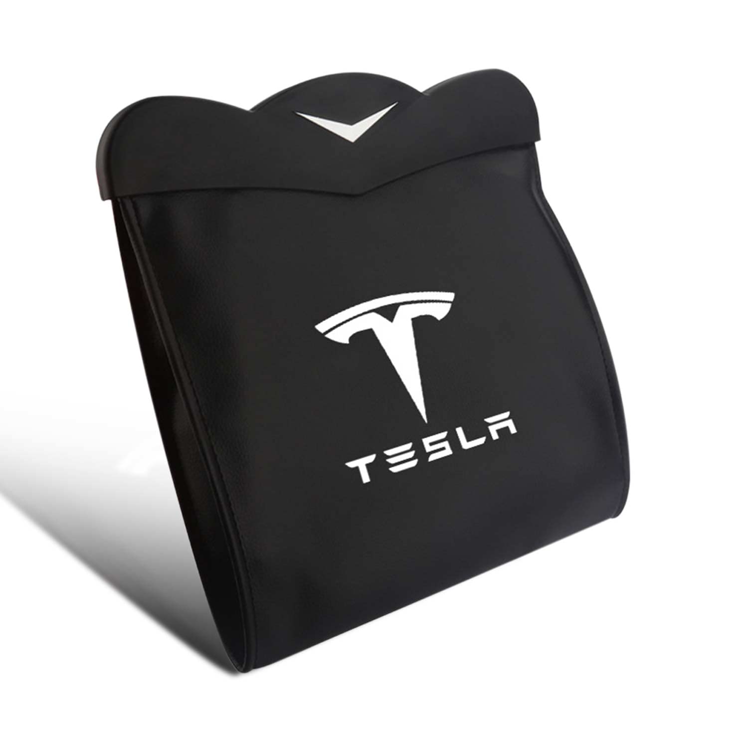 LAXMELPOL Fit Tesla Trash Can for Model 3 Model Y Back Seat Garbage Bag Hanging Organizer Trash Bin Trunk Storage for Tesla Accessories