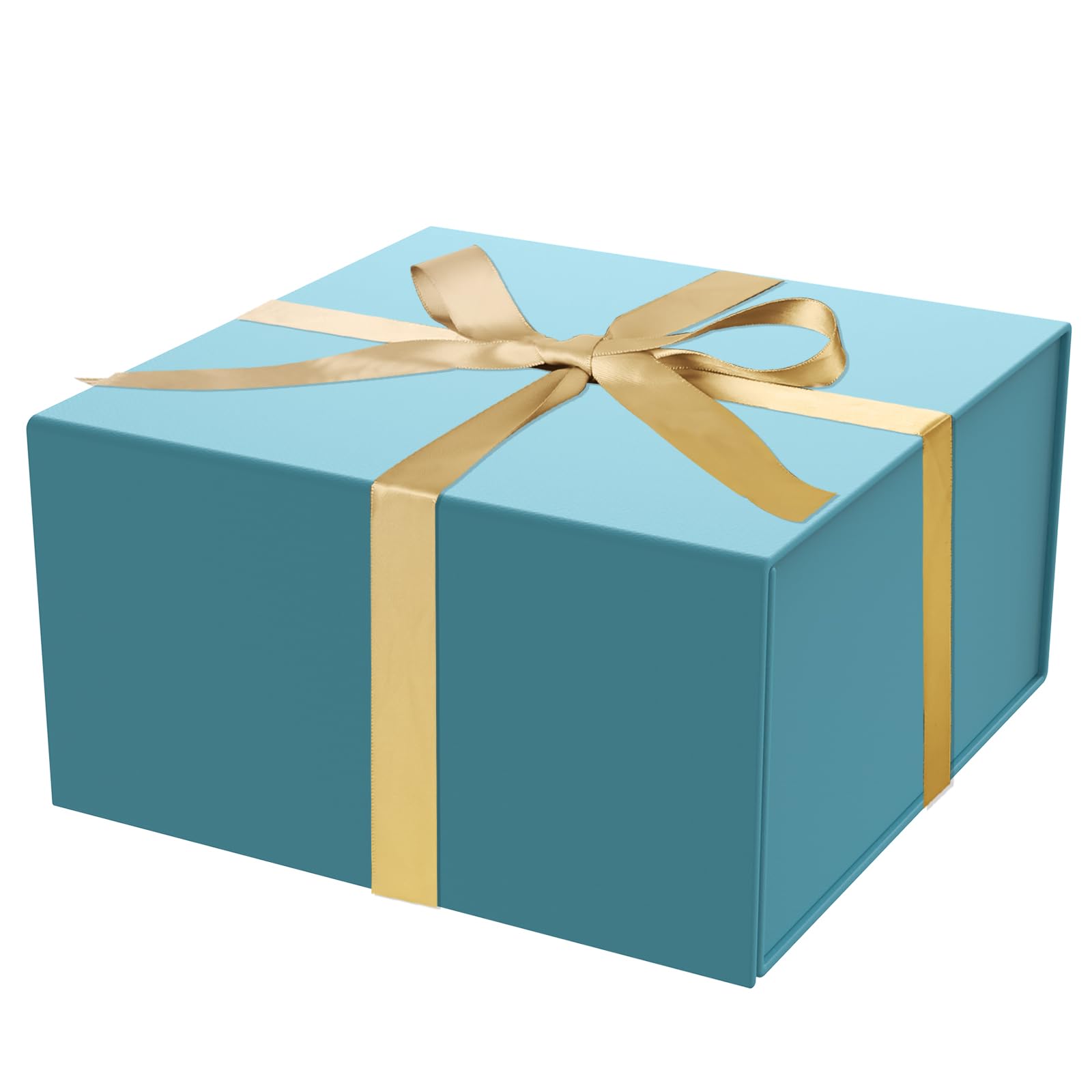Tiffany 8x8x4 Inch Luxury Gift Box with Magnetic Closure Lid, Perfect for Bridesmaid Gifts, Birthday Presents and More