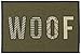PetRageous Designed Tapestry Placemat for Pet Feeding Station, 13-Inch by 19-Inch, WOOF, Olive/Black