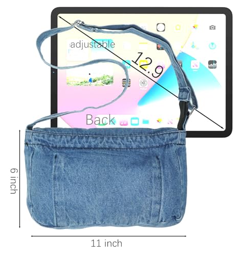 Bolso Hobo de Mezclilla estilo casual ligero retro para viaje miniatura 4