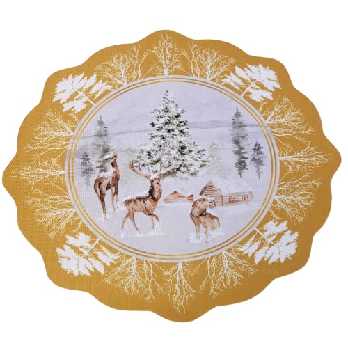 Maison Charlô | Set mit 4 Laser-Tischsets Weihnachten (Gold) Cover