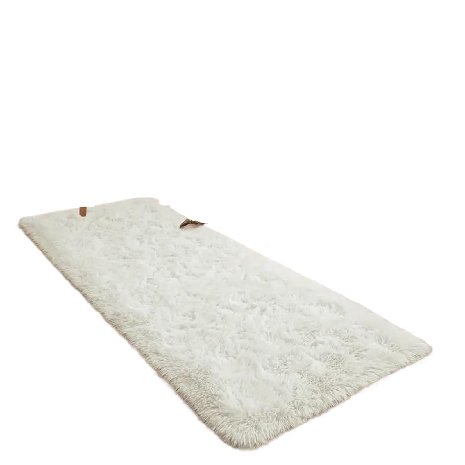 Hearth Rugs for Fireplaces Soft And Fluffy Long Pile Carpet, Easy-Care And Machine Washable Living Room Sofa Rug, Bedside For Bedroom Home Decor(White,100x200cm 40x79inch)