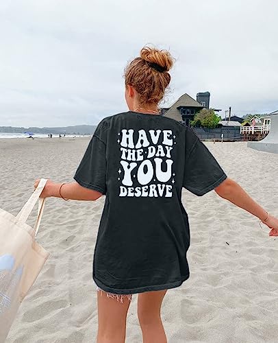 ASTANFY Oversized Tshirts for Women: Deserve Day Shirt Funny Skeleton Shirts Casual Oversized Graphic Tees Tops4