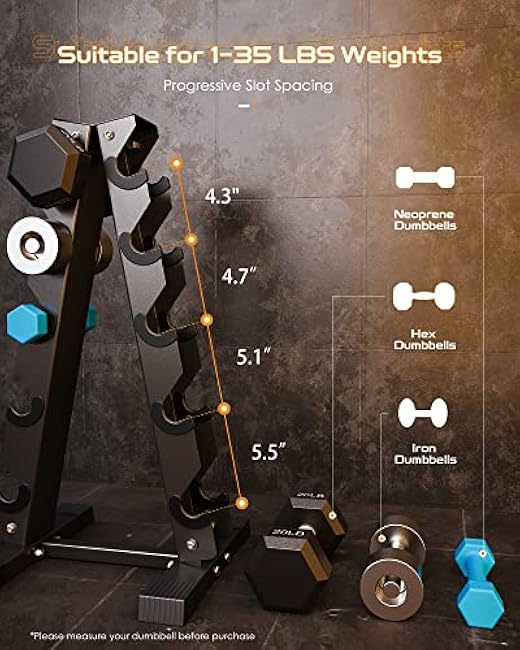 Dumbbell Rack Stand Only, Weight Rack for Dumbbells Compact A-Frame Home Gym Space Saver (480/800 LBS Weight Capacity, 2025 New Version)