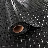 StellarStar 4x8 FT Garage Floor Mat, 2.8mm Thickened PVC Diamond Plate