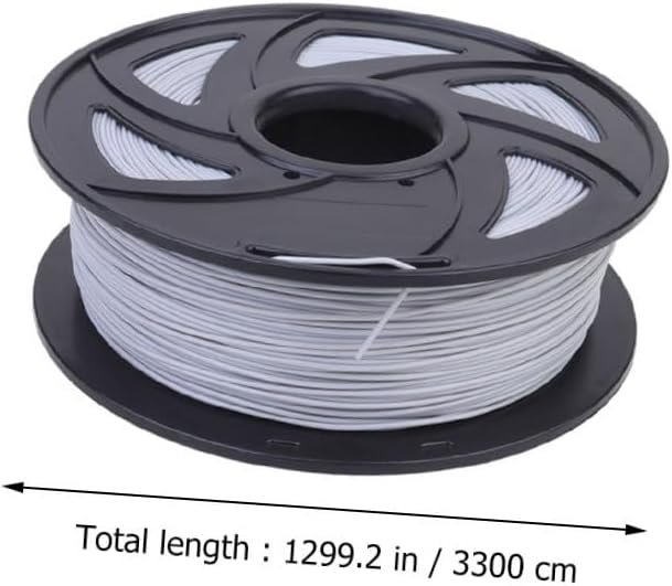 Professional Silk Pla Printer Filament Grey Shiny Printing Material with Accuracy Odorless Use Printing Supplies Compatible with Standard Printers