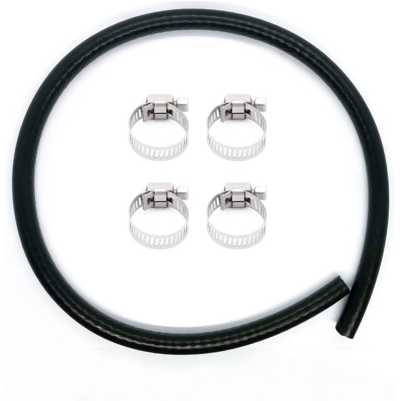 Tuyau Carburant 7mm Intérieur 1M Avec Colliers De Serrage - Pour Bateaux Et Moteurs