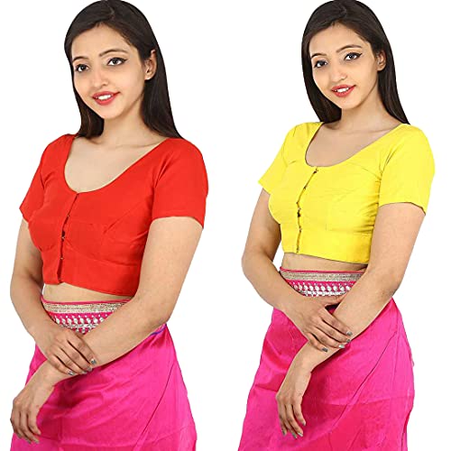 Image of Namita Women's Rubia Cotton Solid Half Sleeve Blouse