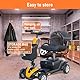 Wasserdichte Abdeckung für Mobilitäts-Roller, 420D Oxford Mobilitäts-Scooter-Abdeckung, Outdoor-UV-Schutz, Elektro-Scooter-Abdeckung mit winddichtem Streifen, für die meisten Mobilitäts-Roller (175 x