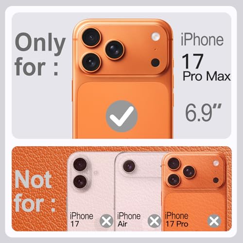 JETech Store JETech Vegan Leather Case for iPhone 17 Pro Max, Cosmic - Image 3