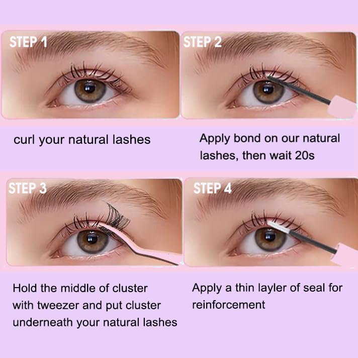 Miniatura 6 de Extensiones de pestañas individuales 40D, pestañas individuales de colores para bricolaje, rizo D, 0.35-0.630 pulgadas, mezcla de pestañas