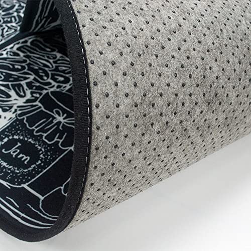 Image of Home Cloud Rubber 6mm Fruit Printed Thick Anti Slip, Washable, Big Size, Printed, Designer Folding Kitchen Mat for Floor Home Bedroom - , Standard Size (40 x 120 cm 40 x 60 cm)