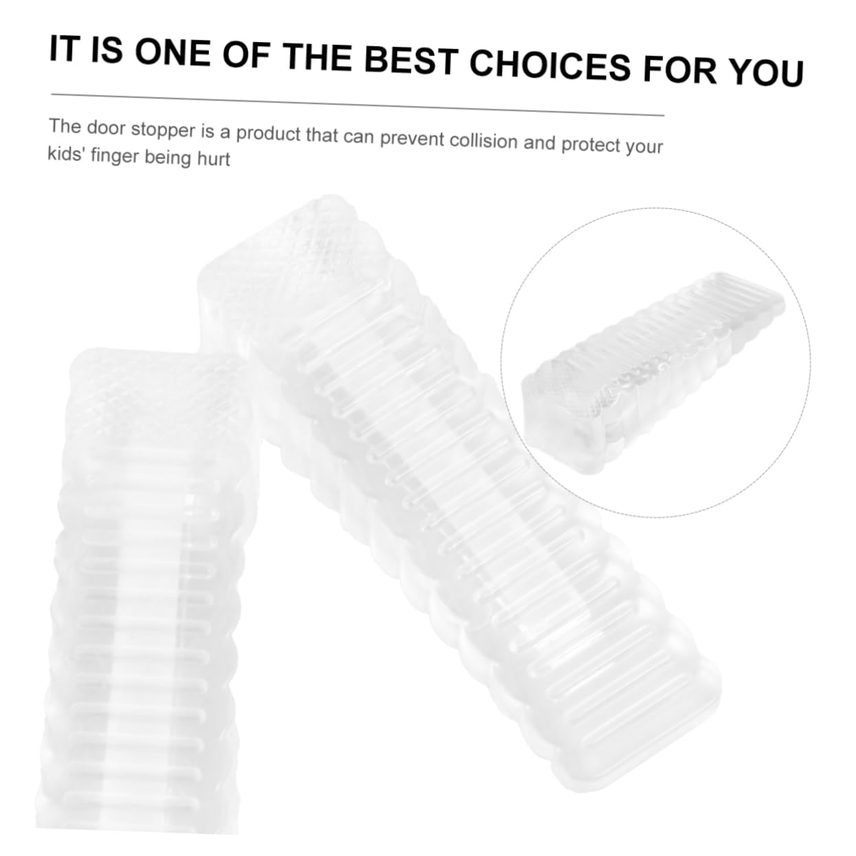 Tope para Puerta de Seguridad para Niños 8piezas de PVC, Cuña Antideslizante para Protección de Dedos Hogar u Oficina