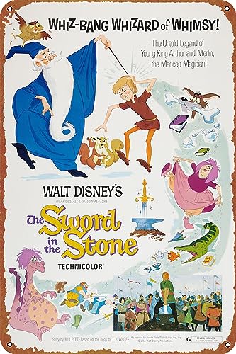 The Sword in the Stone �J�t�F�o�[ �z�[���E�H�[���A�[�g ���� �|�X�^�[ ���g�� ���B���e�[�W ���^�� �u���L�Ŕ� 8x12�C���`