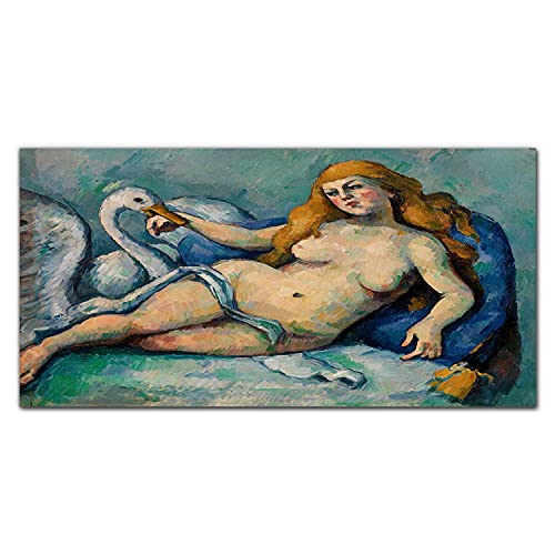 Tableau en verre acrylique Leda et Swan Paul Cézanne Coloray 100x50cm