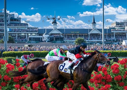 Fondo para fotografía 180x120 cm temático Horse Racing miniatura 5