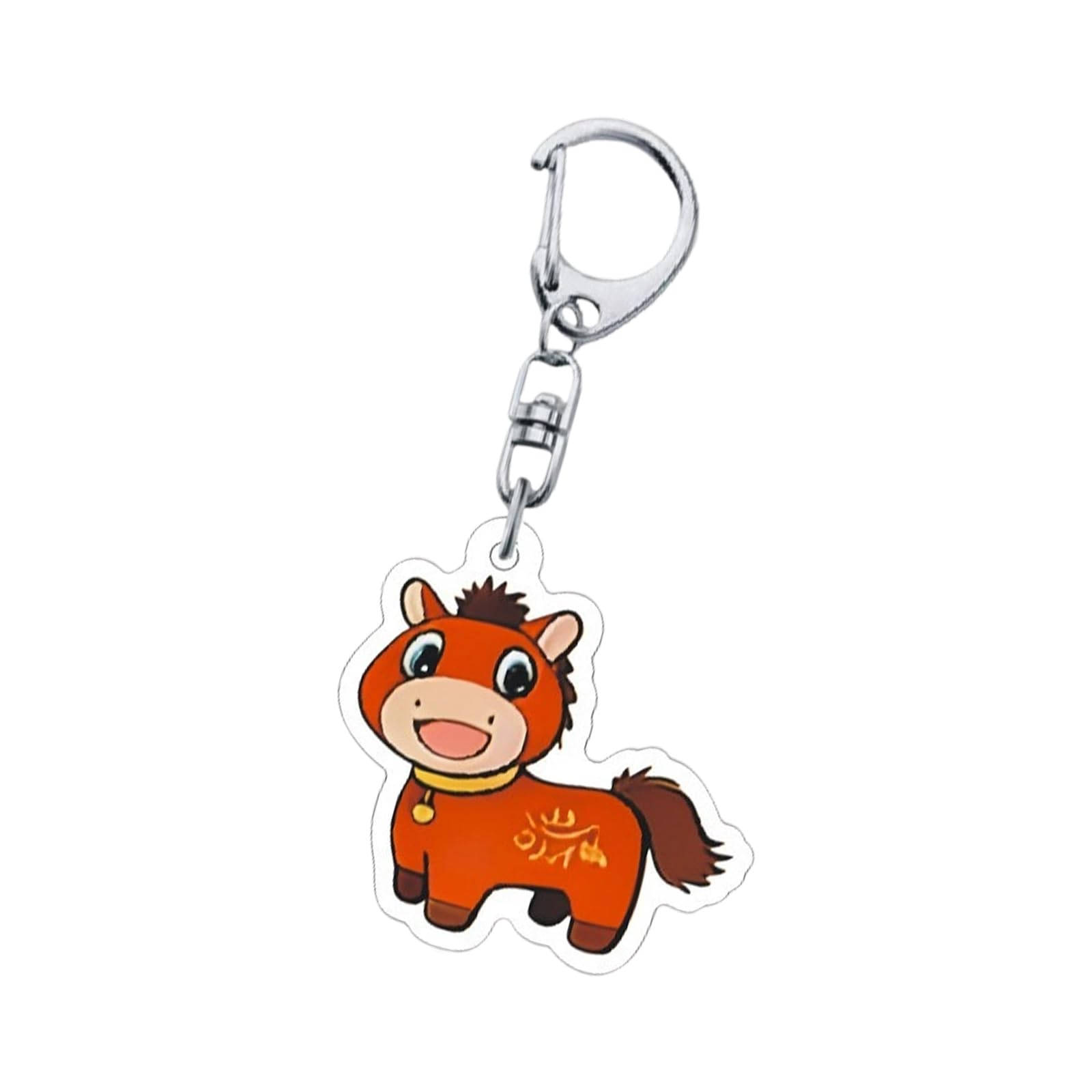 Tsophreniq 20Pcs Horse Pendant Acrylic Keychain Animal Pendant Holder Phone Charm for Friend Family Birthday Crying Horse Keyrings
