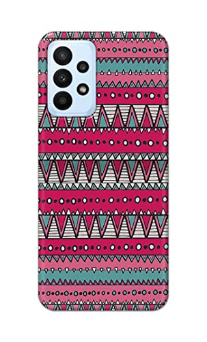 Image of Printed Hard Back Cover Case for Samsung Galaxy A23 4G | Samsung Galaxy A23 5G Back Cover (Geometric Vintage Pattern) -1803