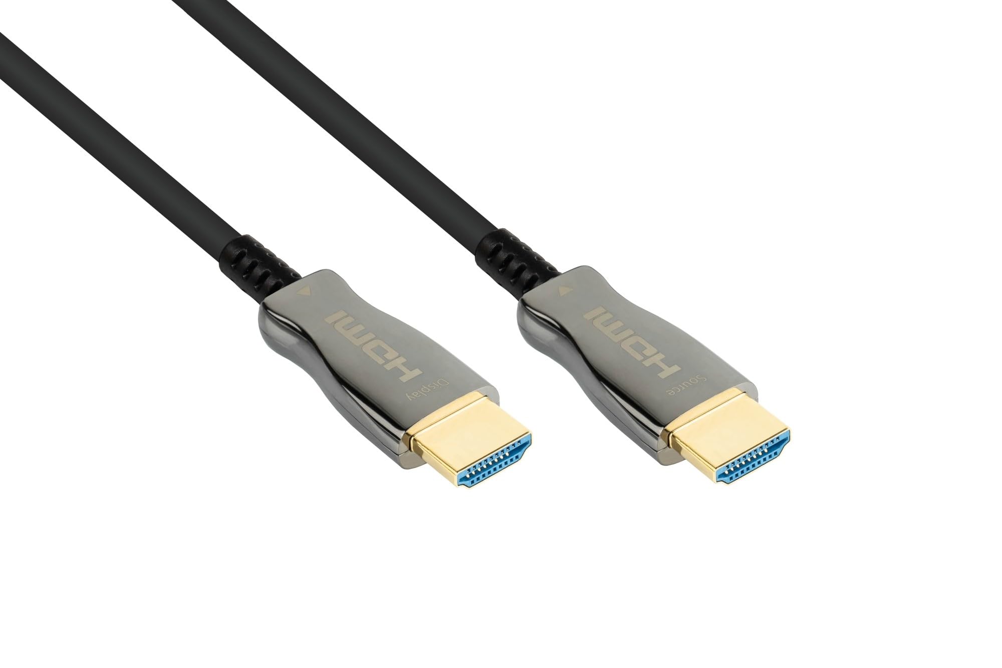 PYTHON AOC Hybrid Ultra High Speed HDMI 2.1 - Cable híbrido de 20 m (conductor de cobre + fibra de vidrio), 8 K @ 60 Hz/4K @ 120 Hz, 48 GBit/s, conector de metal, color negro