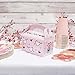 BLUE PANDA Valentine Treat Boxes - 24 Count, Pink, 5.9-Inch Glossy Heart Cardstock - Party Favor Box & Gift Bag Alternative for Treats & Goodies