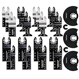 25PC Oscillating Saw Multi Tool Quick Blades Fit Universal Replace Dewalt 20V XR Milwaukee m12 Makita XMT03Z Genesis GMT15A Rockwell RK5132K RK5151K Porter Cable PCC710B PCE606K Ferm Galsx PRO Tools