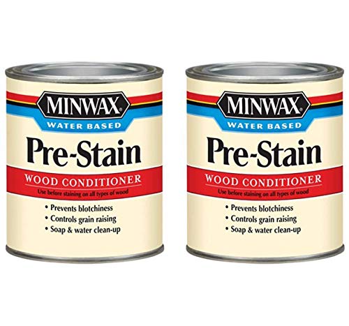 Minwax 618514444 Water-Based Pre- Stain Wood Conditioner, Quart (Two Pack)