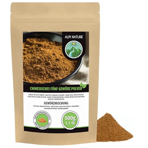 Alpi Nature Cinco Especias Chinas en Polvo 500g, Mezcla de 5 Especias Chinas, Condimento Chino