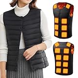 [Rnkey] 電熱ベスト 防寒着 ヒーターベスト 作業着 前後3段階温度独立制御 ヒートベスト ワークマン 釣り 防寒グッズ 丸洗い 18箇所発熱 薄手 ヒートラップ 寒さ対策 電熱ウェア バイク 男女兼用 (JP, アルファベット, XL, ブラック)