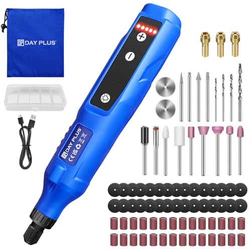 Akku Rotationswerkzeug Set 3.7V mit 80 Zubehör, 5-stufiges Mini...