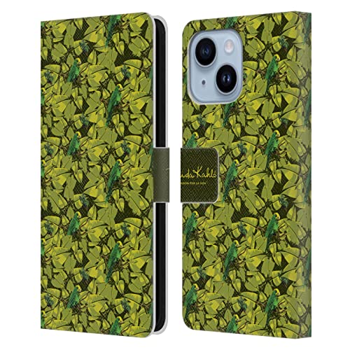 Étui portefeuille iPhone 14 Plus Frida Kahlo oiseau antichoc avec fentes cartes