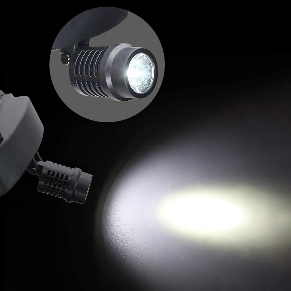 Lampe frontale spécifique pour dentiste, lumières chirurgicales à LED 3W, lumières chirurgicales avec bonne bande de points lumineux pour dentisterie ORL Soins de la chirurgie plastique 90-250V