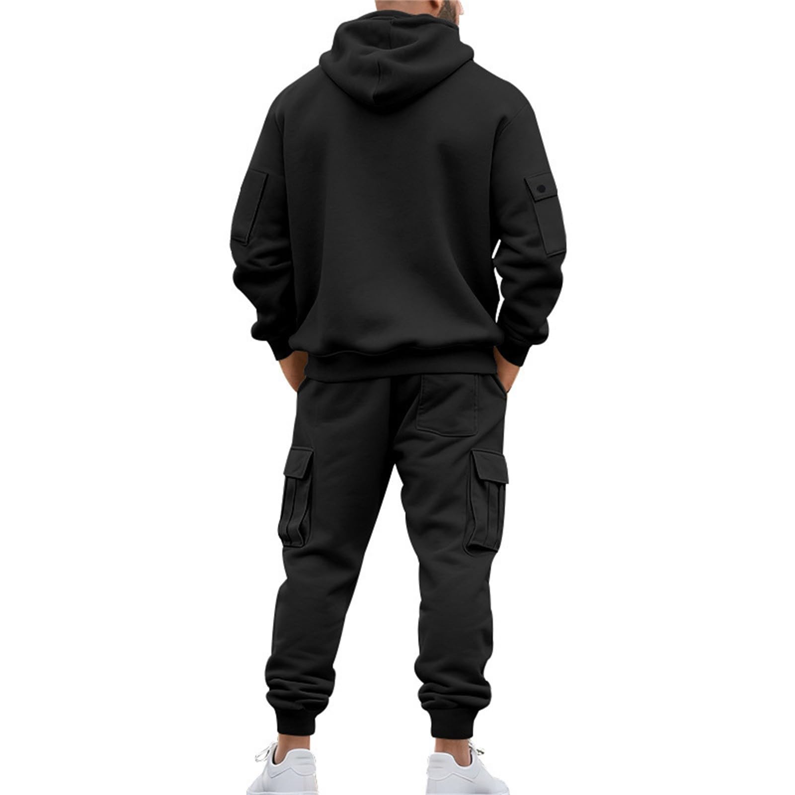 Chandal Hombre Deporte Sudadera con Capucha Térmico Entretiempo Streetwear