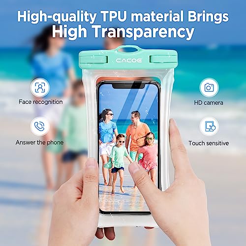 image for CACOE [Floatable] Floating Universal Waterproof Phone case 2 Pack-Up t