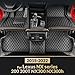 Custom Fit Car Floor Mats for Lexus NX Series 200 200T NX300 NX300h 2015-2020 2021 2022 2023 2024 All-Weather Protection, Waterproof and Anti-Slip PU Leather Full Coverage Mats（Black-Beige）