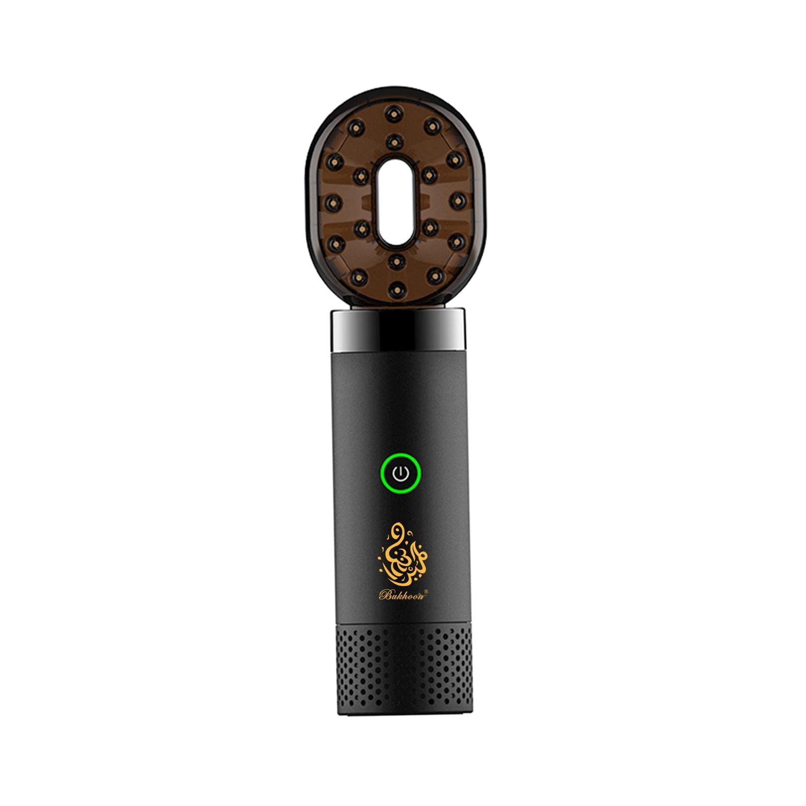 Brûleur d'encens électronique Diffuseur électrique Porte-encens arabe de poche Encensoir pour culte en plein air Chambre à coucher Grande pièce Bureau, noir