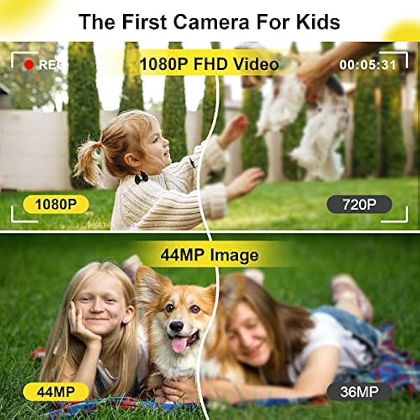 Fotocamera digitale 1080P FHD fotocamera fotografica 44MP 16X zoom digitale semplice fotocamera compatta fotocamera digitale portatile per bambini adolescenti studenti anziani principianti (nero)