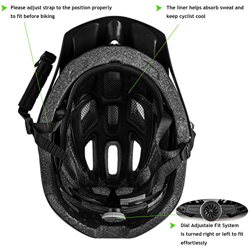 Exclusky EXCLU0121MC1 Bike Helmet Mountain Bike Helmet For Adults Lightweight Mtb Cycling Helmet For Men Women Adjustable Bicycle Helmet With Visor thumb #6