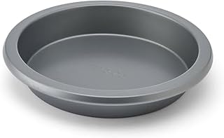 Nonstick Swiss Engineered Aluminized Steel Round Cake Pan, Dishwasher Safe, Contour Silver, 10 Inch