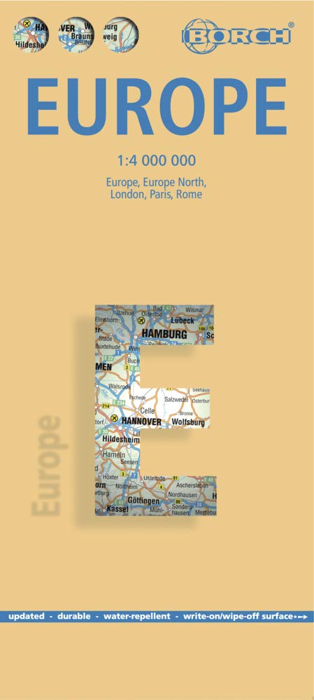 Europe, Europa, Borch Map: Europe, Europe North, London, Paris, Rome