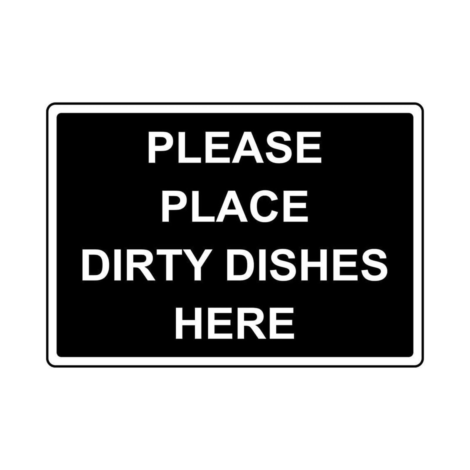 EKFBQBGW Vintage Kitchen Sign Dirty Dishes Here Metal Tin Sign Humorous Home Decor Funny Reminder Plaque for Apartment Family 8 X 12 inch