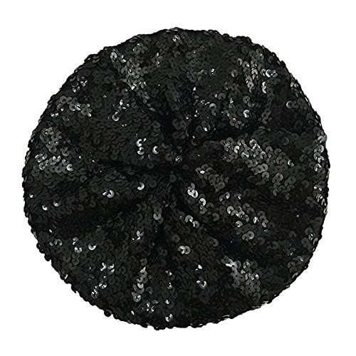 Gorro tipo boina con lentejuelas brillantes para fiesta