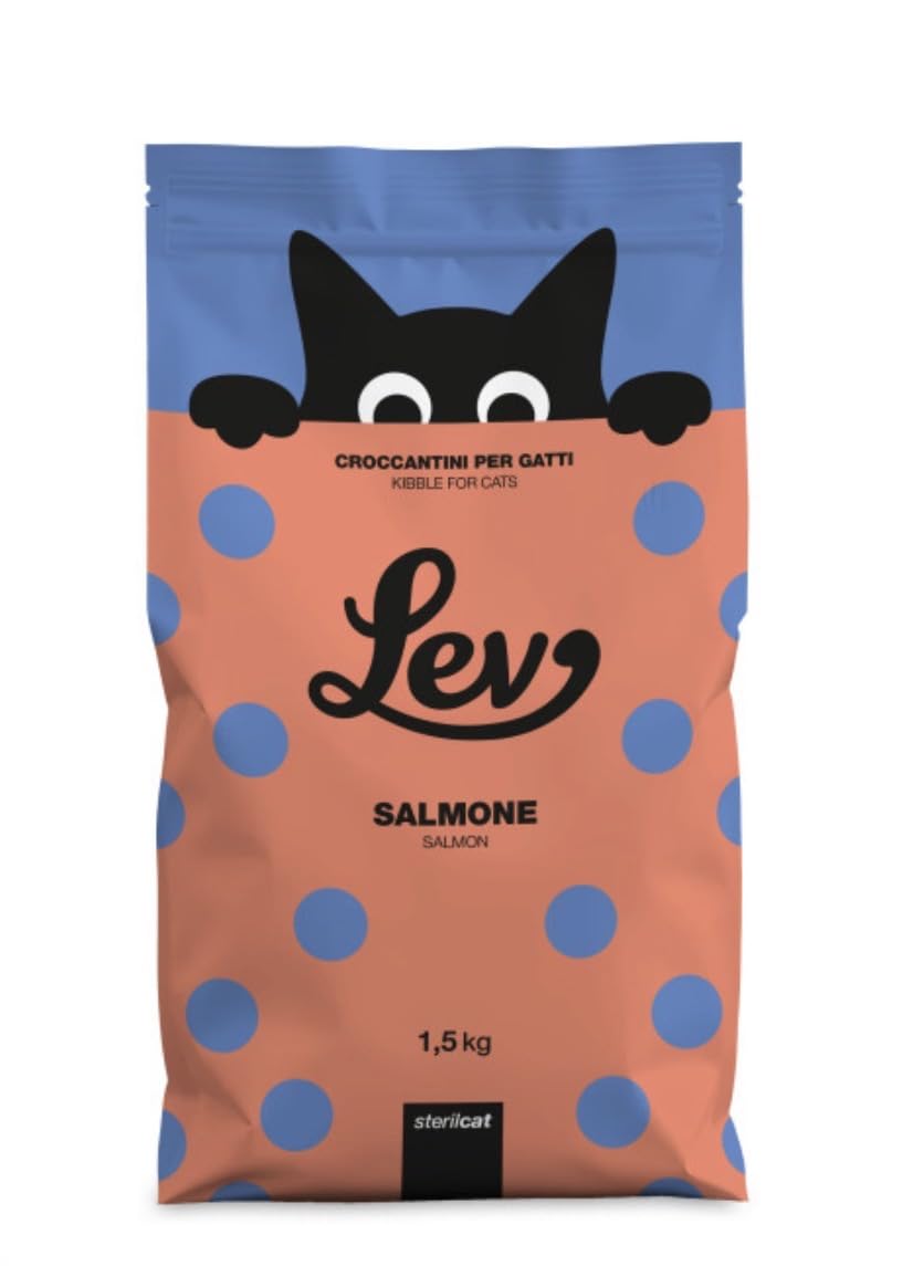 Lev Croccantini per Gatto Sterilizzato al Salmone, 1,​5 kg
