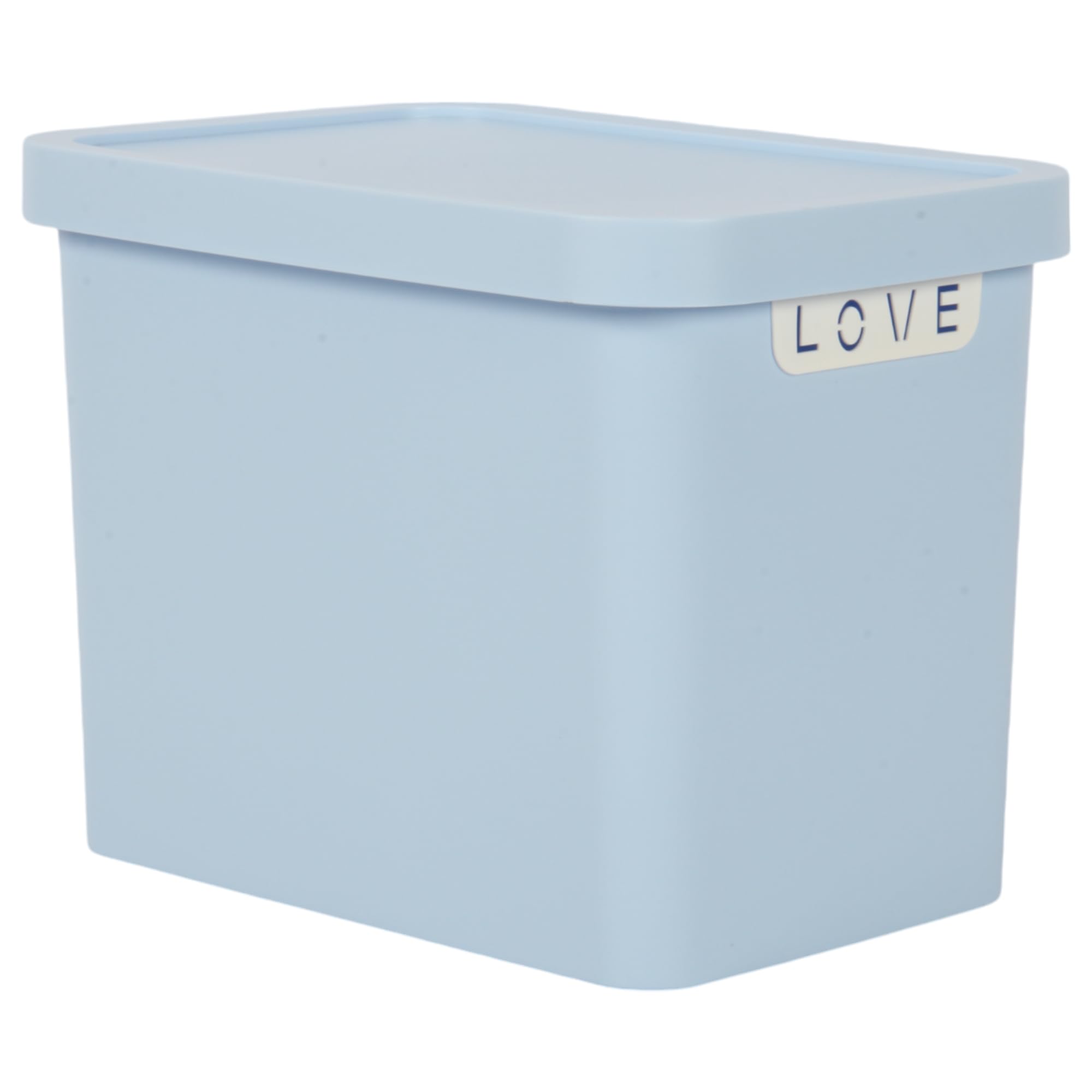 Jolie Max Plastic Storage Box with Lid, 12.5L, Solid Matte Colour, Decorative Design, Stackable & Nestable Space-Saving Organizer for Home, Office, Bedroom, Kitchen – 31.5 x 21.5 x 24 cm (BLUE)