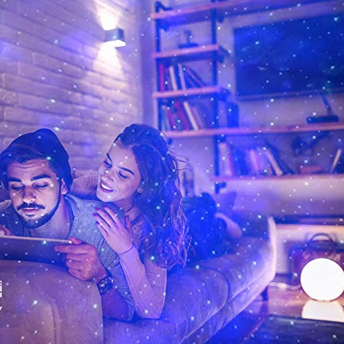 Honelife Projetor de Luz Noturna com Controle Remoto, 9 modos diversos de iluminação, 3 níveis de br