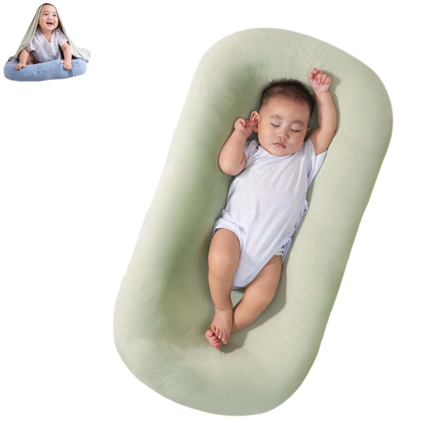 Baby Lounger Pillow Soft Organic Cotton Breathable Lounger