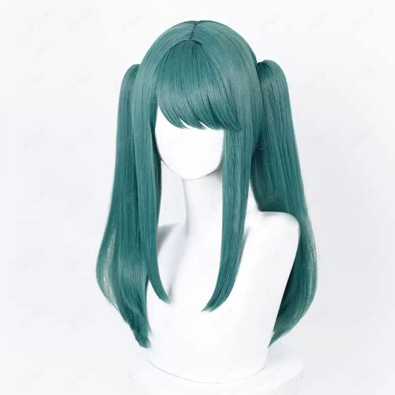 Xingwang Queen Anime Cosplay Wig Clip on Ponytails Gray Green Wigs for Women Girls - Image 4